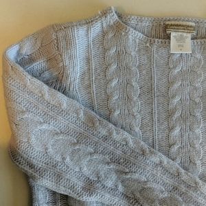 Coldwater Creek lambswool cable knit sweater